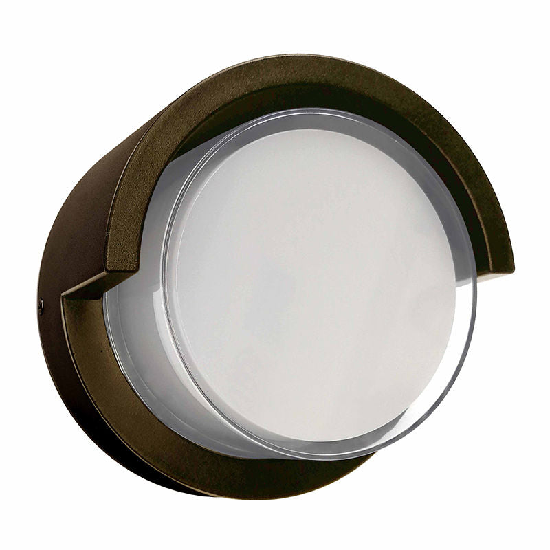 Westgate 12W, 5000K, LRS-F-MCT-C90-MGBR, Half Moon Architectural LED Wall Light with 3-Color Temperatures - Bronze