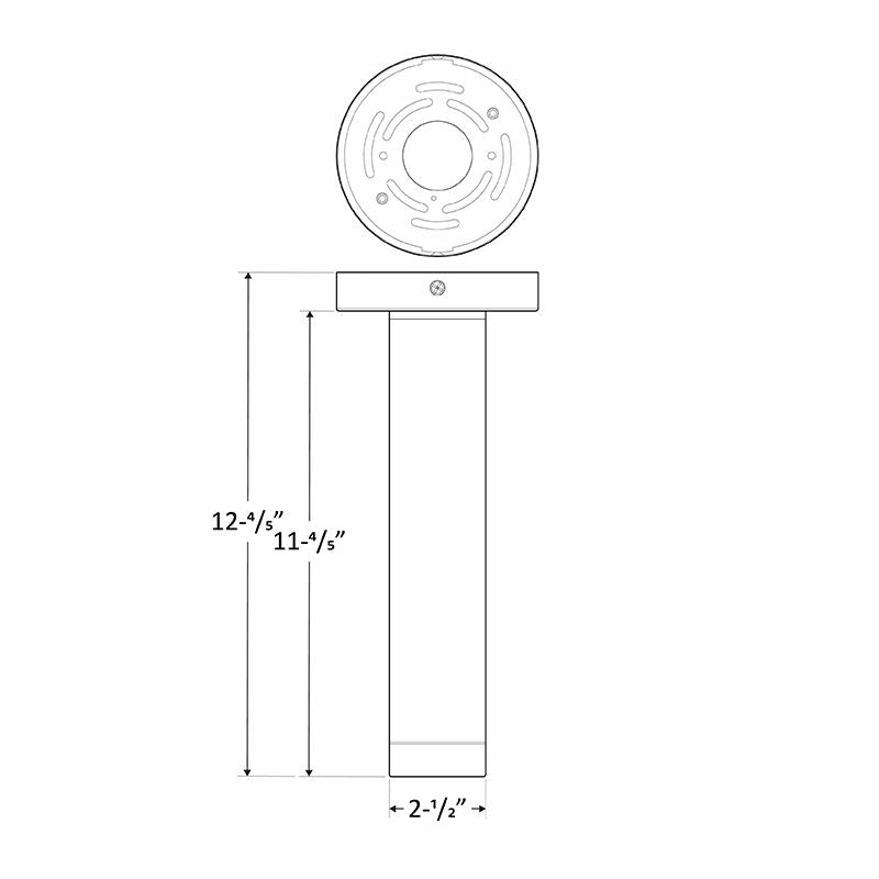 Westgate 6W, 3000K, CMC2L-MCT-DT-WH-6W-30K, CMC2L 13" Tall Architectural Suspended Cylinder LED Ceiling Light, 450 Lumens - White