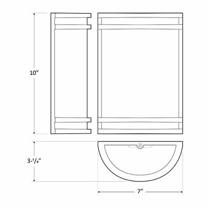 Westgate LDS-MCT5-DT-ORB 120V 10-Inch Outdoor/Indoor LED Decorative Wall Sconce - Oil-Rubbed Bronze