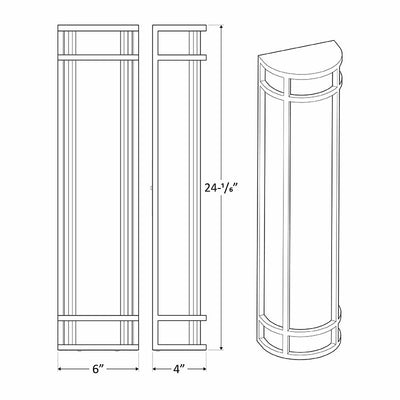 Westgate LDSXL-MCT-DD-ORB LED 24" Outdoor/Indoor Wall Sconce - Oil Rubbed Bronze