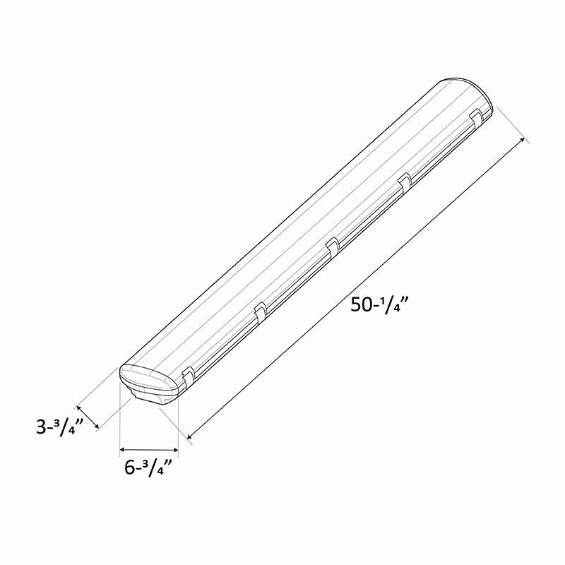 Westgate 40W, 5000K, LLVT-4FT-40W-MCT-D-480V, LED LINEAR VAPOR LIGHT - Grey