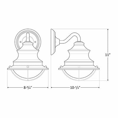 Westgate LRS-SWG-MCT5-ORB LED Seaside Wall Light with Wireguard - Oil Rubbed Bronze
