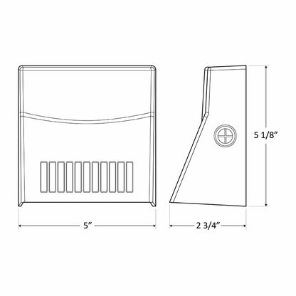 Westgate 12W LED Mini Cutoff Wall Pack - Dark Bronze or White