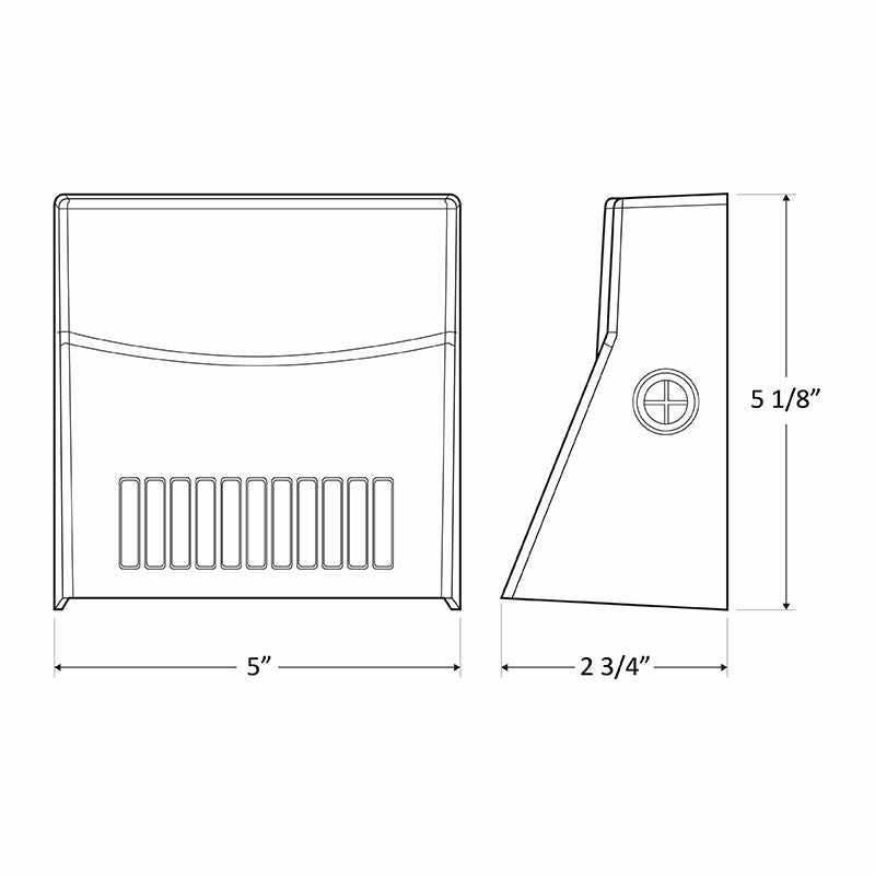 Westgate LMW-12W-50K, Westgate 12W LED Mini Cutoff Wall Pack - White