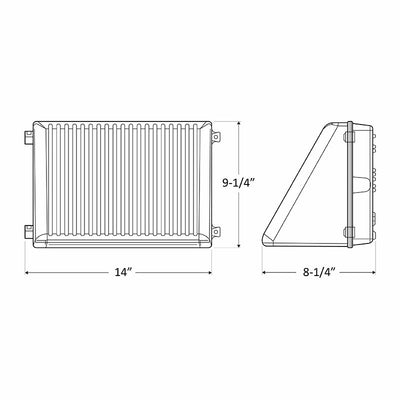 Westgate LWP2-SERIES 50W 3000K LED Full Cutoff Wall Pack - Dark Bronze