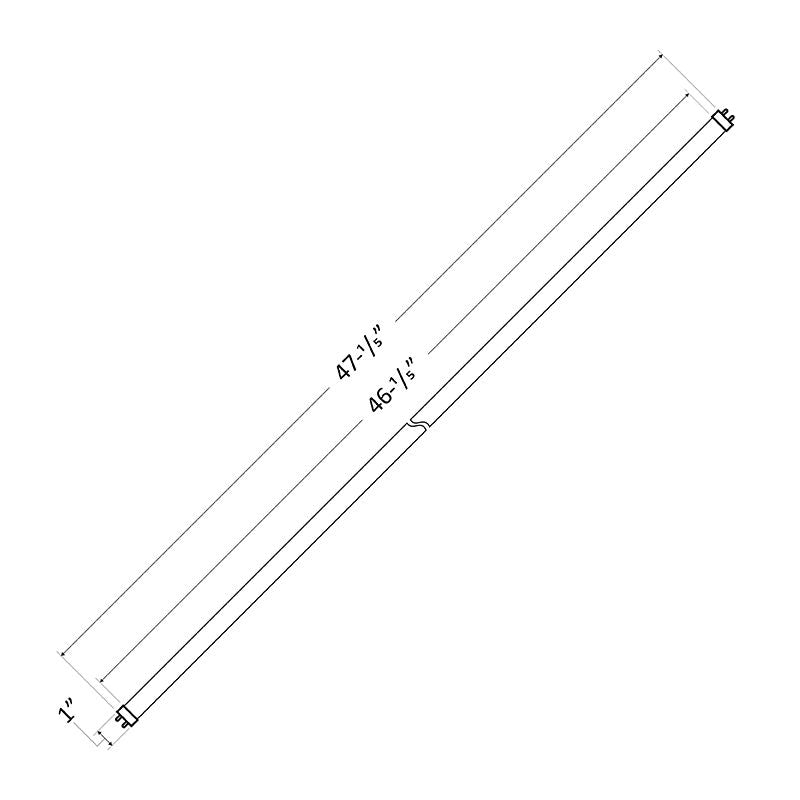 Westgate T8-EZX-TB-4FT-12-18W-40K-C 4' LED AC Direct Power Selectable T8 Tube Lamp - Clear