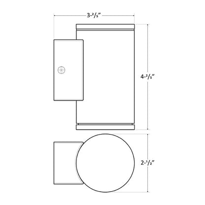 Westgate WMC2-12V-DL-MCT-ORB 12V 12" LED Wall Cylinder Light - Black