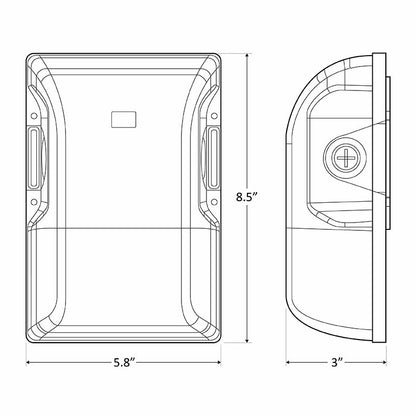 Westgate LESW-SERIES 15W 5000K LED Small Non-Cutoff Wall Pack with Photocell - White