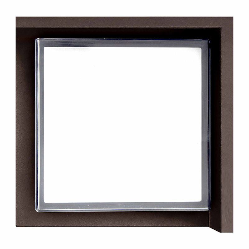 Westgate 12W, 3000K, LRS-H-MCT-C90-MGBR, Bold Square Architectural LED Wall Light with 3-Color Temperatures - Bronze