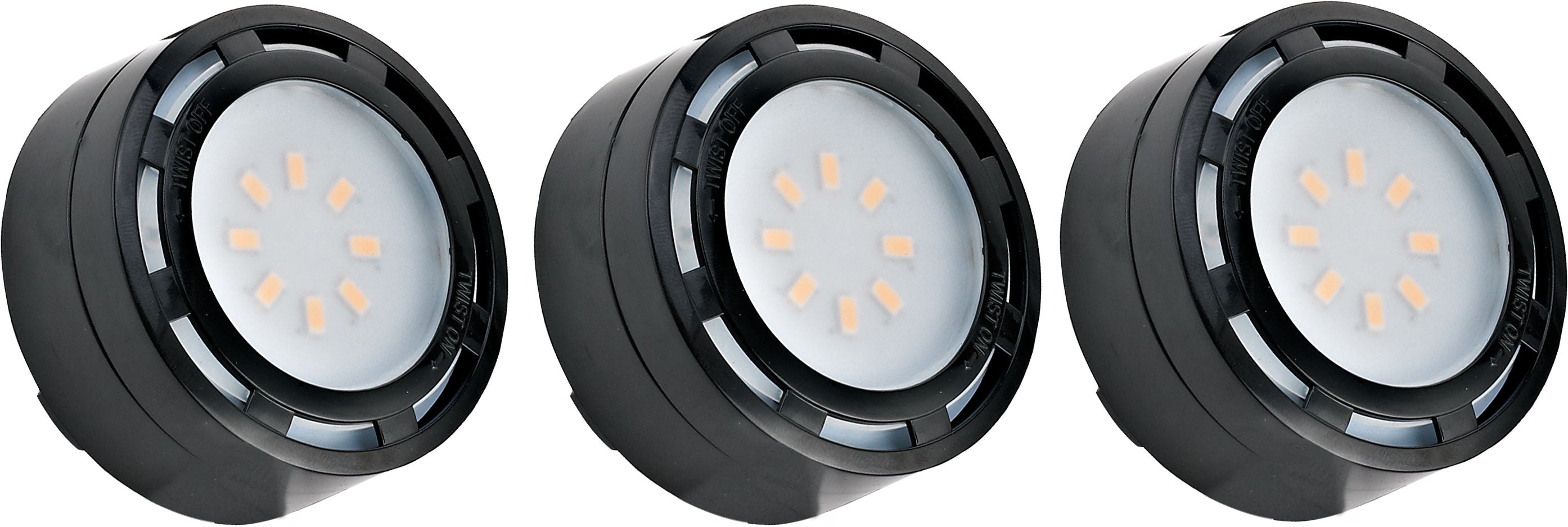 Westgate LED-PL3BLK 120V LED 3-Pack Puck Light - Black