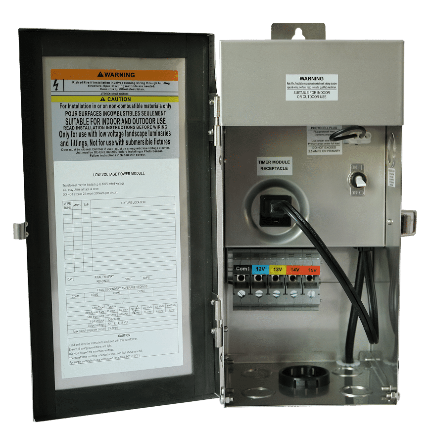 Westgate TR-150W-MT-SS Multi-Tap Landscape Transformer Timer & Photocell Ready (Not Included) Hinge Door - Stainless Steel
