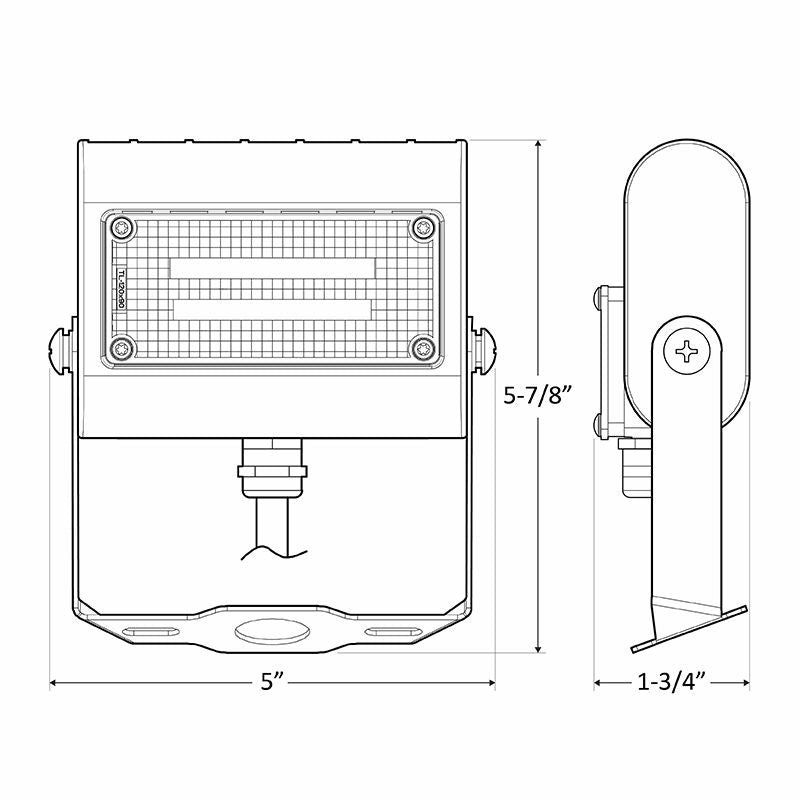 Westgate LFX-XS-15W-30K-TR LED X-Gen. Extra Small Flood Light with U Bracket - Dark Bronze