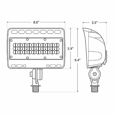 Westgate LF4-12V-50W-30K 12V Integrated LED Wall Wash Light Outdoor Lighting - Bronze