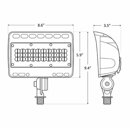 Westgate LF4-12V-50W-50K 12V Integrated LED Wall Wash Light Outdoor Lighting - Bronze