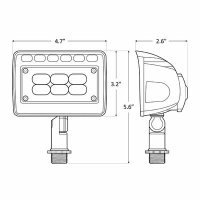 Westgate LF4-12V-12W-50K 12V Integrated LED Wall Wash Light Outdoor Lighting - Bronze
