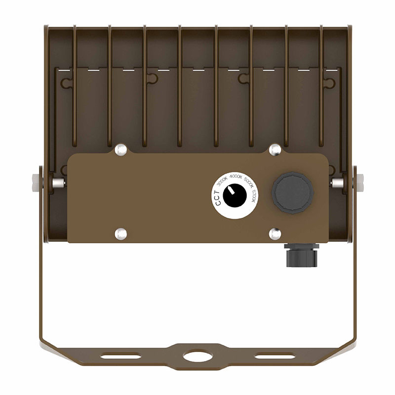 Westgate 50W, 5000K, LFX-MD-15-50W-MCTP-TR, 120V Power & CCT-Adjustable Medium Flood Light with Trunnion - Dark Brown