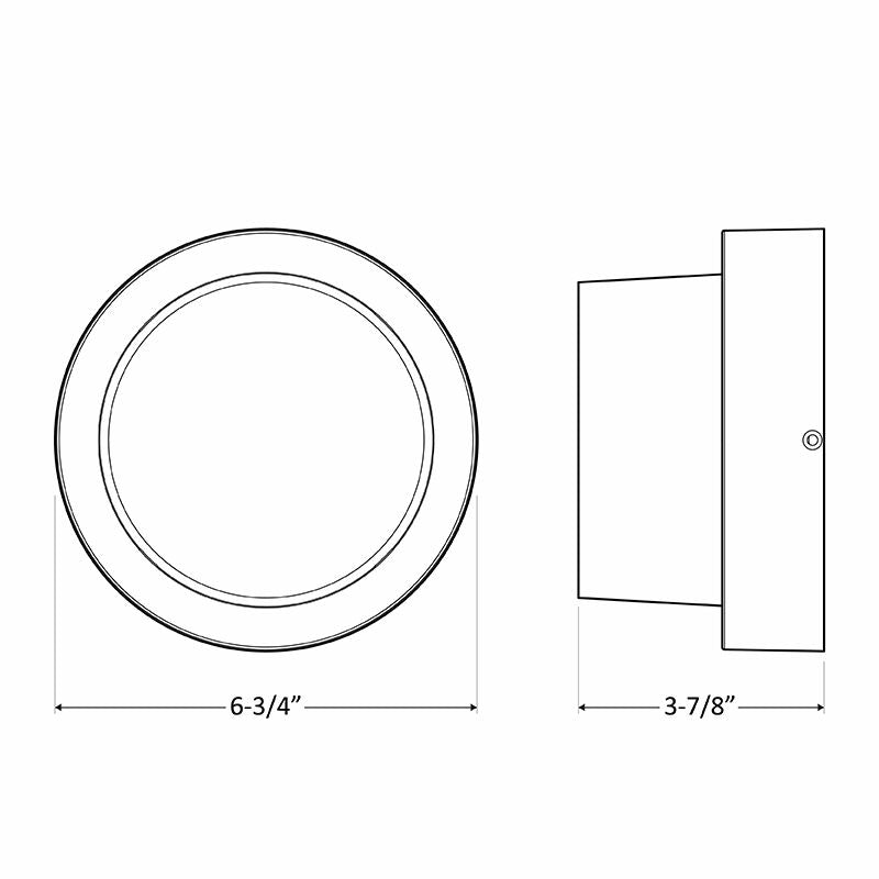 Westgate 12W, 4000K, LRS-E-MCT-C90-BK, Round Architectural LED Wall Light with 3-Color Temperatures - Black