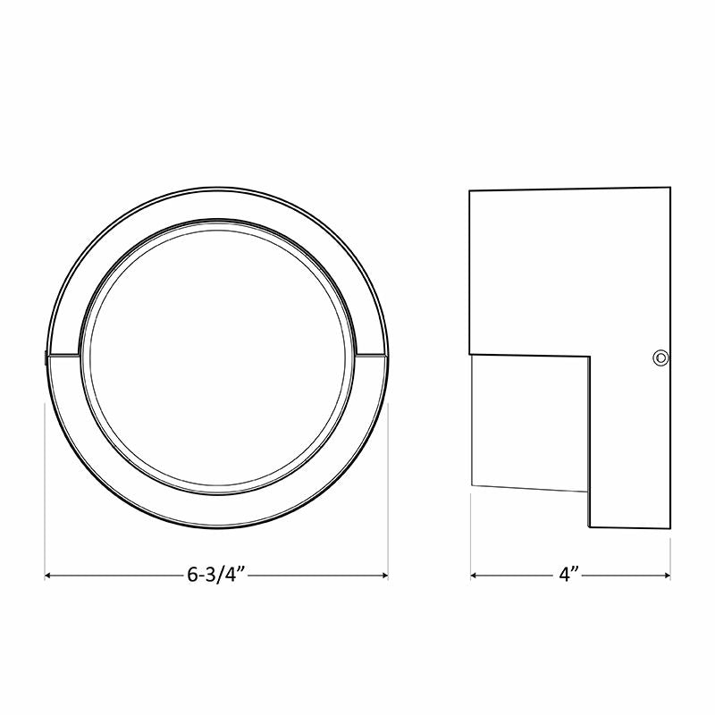 Westgate 12W, 5000K, LRS-F-MCT-C90-BK, Half Moon Architectural LED Wall Light with 3-Color Temperatures - Black