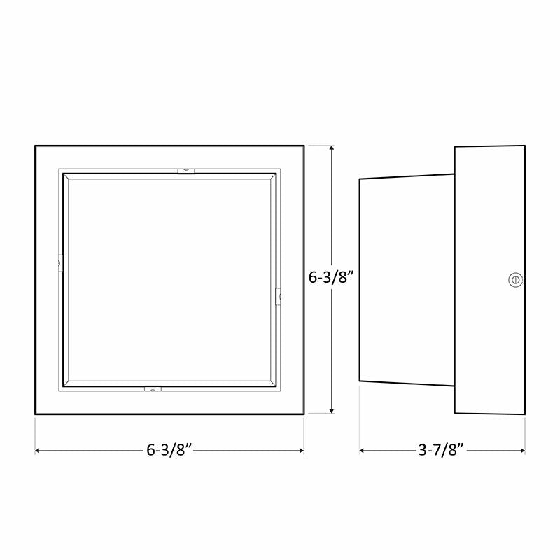 Westgate 12W, 5000K, LRS-G-MCT-C90-WH, Square Architectural LED Wall Light with 3-Color Temperatures - White