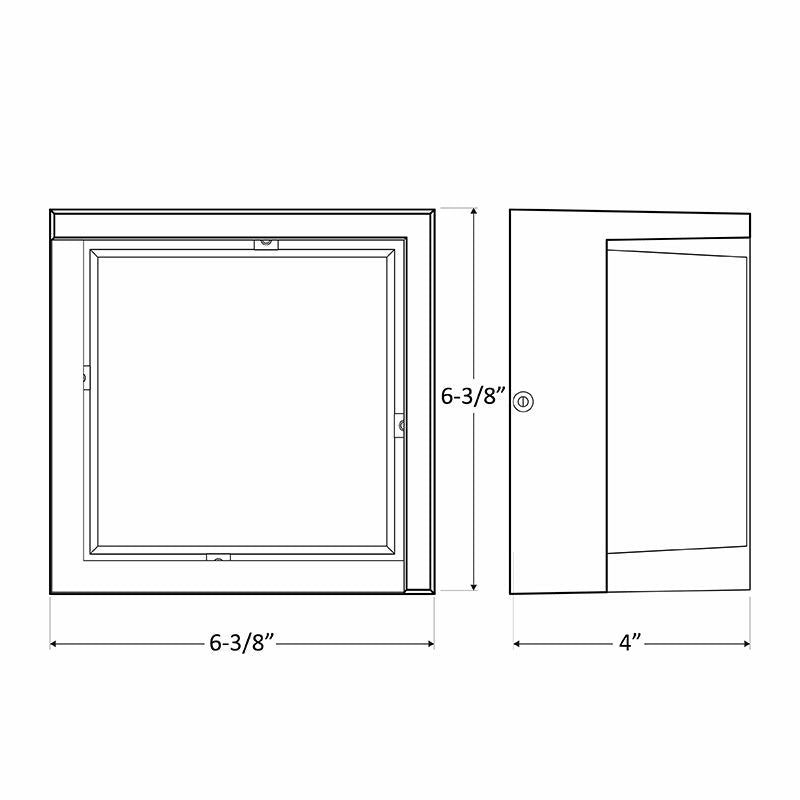 Westgate 12W, 5000K, LRS-H-MCT-C90-BK, Bold Square Architectural LED Wall Light with 3-Color Temperatures - Black