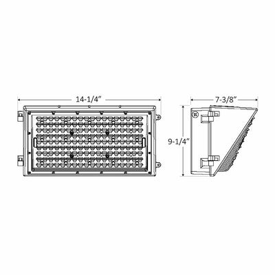 Westgate WML2-50W-50K-HL LED Non-Cutoff 2nd Generation Wall Pack Outdoor Lighting - Dark Bronze