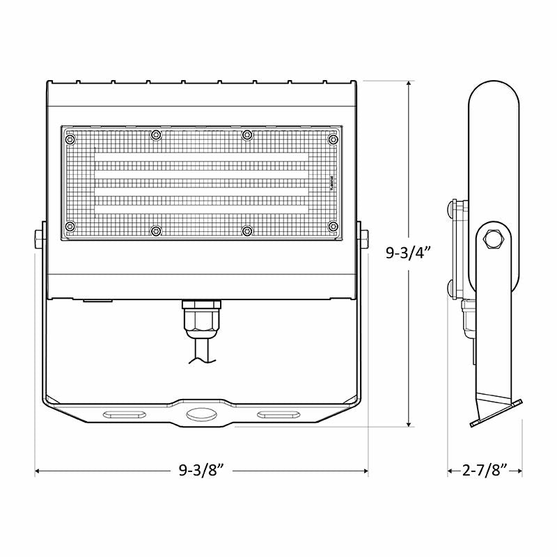 Westgate 50W, 5000K, LFX-MD-15-50W-MCTP-TR, 120V Power & CCT-Adjustable Medium Flood Light with Trunnion - Dark Brown