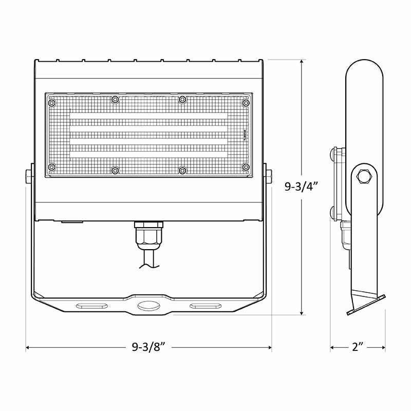 Westgate 50W, 5000K, LFX-MD-15-50W-30K-TR, Power Adjustable LED Flood Light with Trunnion, 120-277V, UL Listed - Dark Bronze