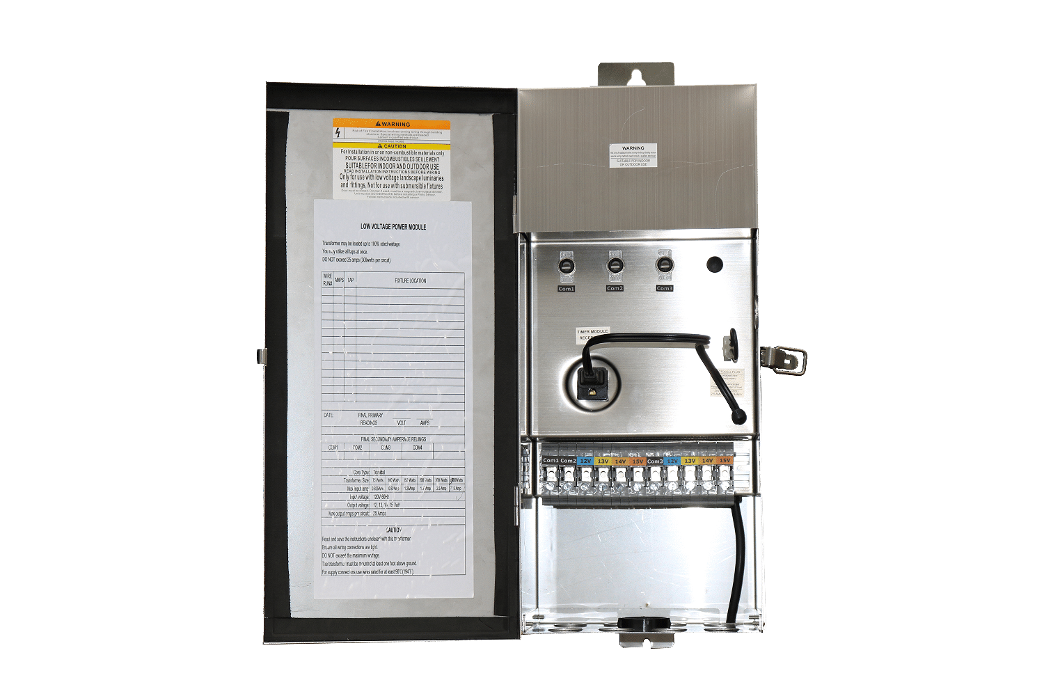 Westgate TR-900W-MT-SS Multi-Tap Landscape Transformer Timer & Photocell Ready (Not Included) Hinge Door - Stainless Steel