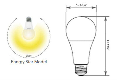 Westgate A19-C90-8PK-800L-40K-D LED Lamp 8-Pack Residential Lighting - White