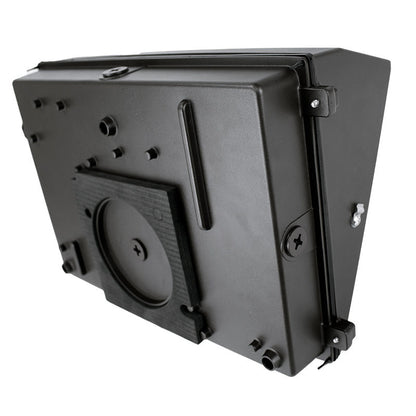 Westgate WMXE-EM-SERIES 25-65W Adjustable Traditional Glass Lens Wall Pack with Emergency Backup - Black