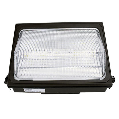 Westgate WMXE-EM-SERIES 45-85W Adjustable Traditional Glass Lens Wall Pack with Emergency Backup - Black
