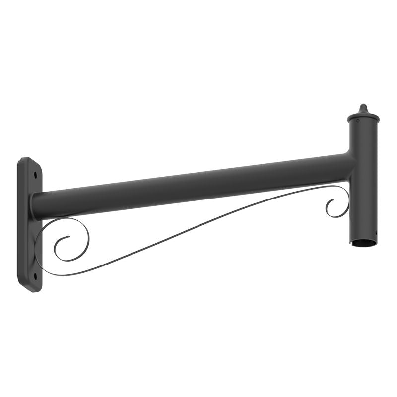 Westgate DAB-PB-B Designer Area Bell Straight Pole Bracket - Black