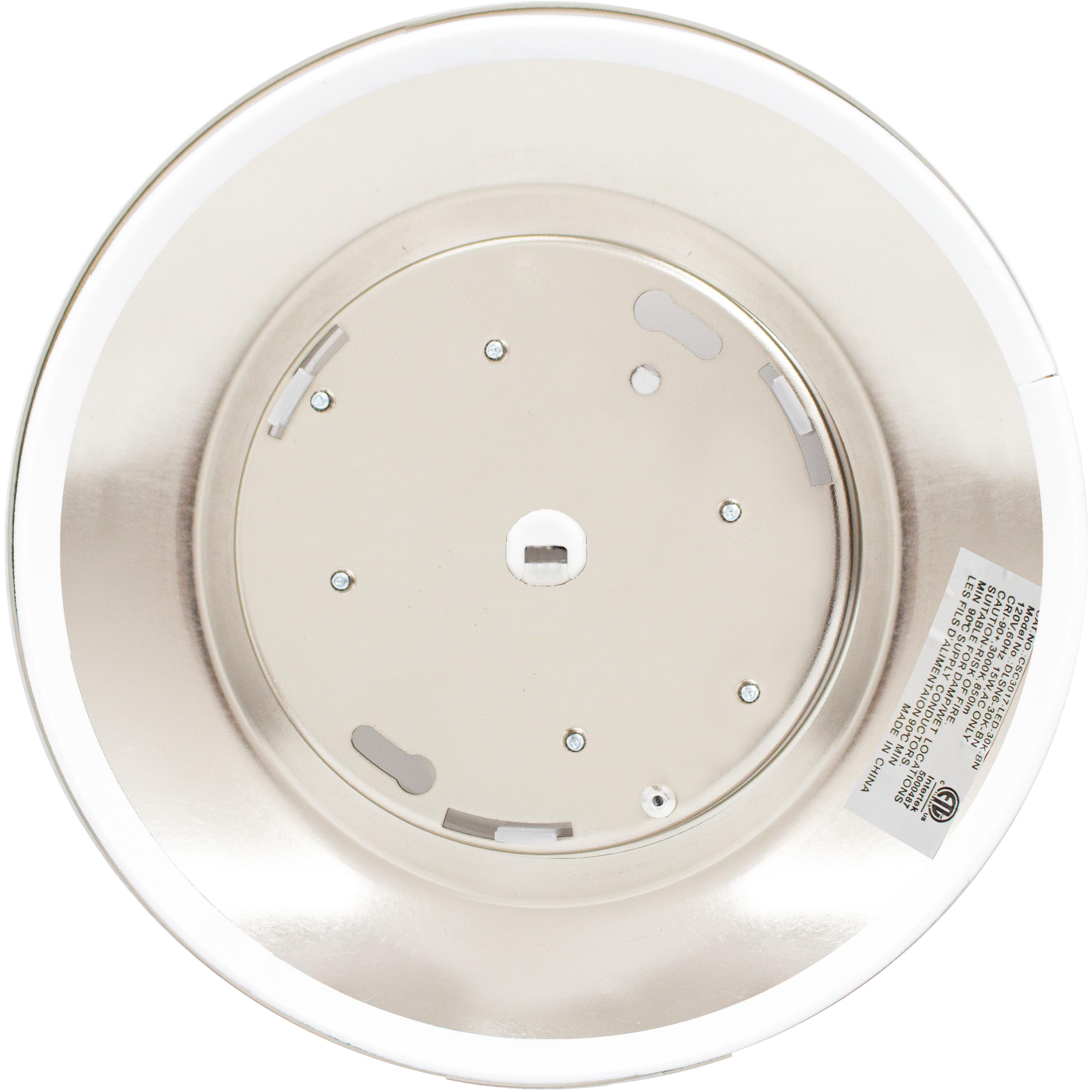 Westgate DLSN6-30K-BN 6" LED J-Box Mounting Disc Light - Brushed Nickel