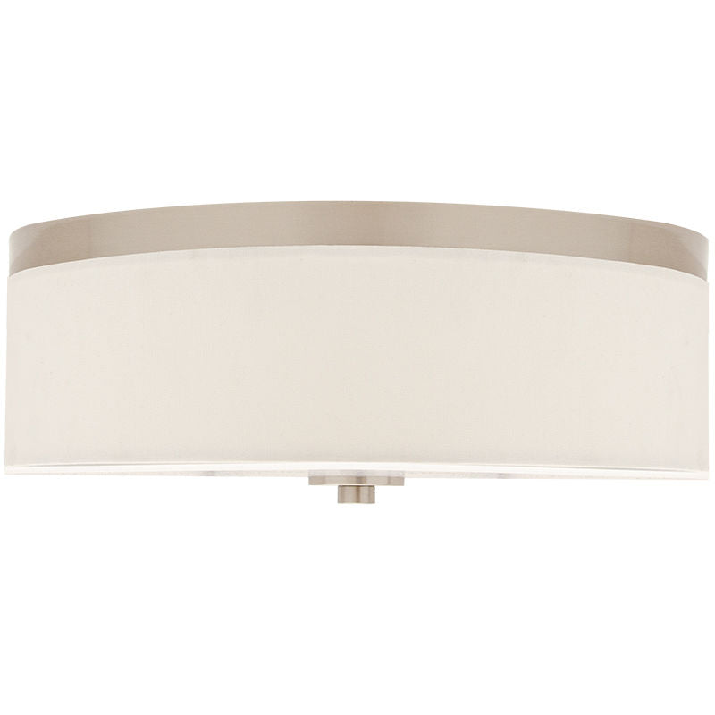 Westgate LCFF-15-MCT5-BN LED Multi-CCT Integrated Fabric Drum - Brushed Nickel
