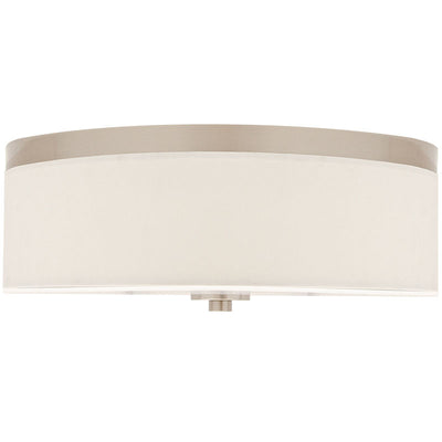 Westgate LCFF-18-MCT5-BN LED Multi-CCT Integrated Fabric Drum - Brushed Nickel