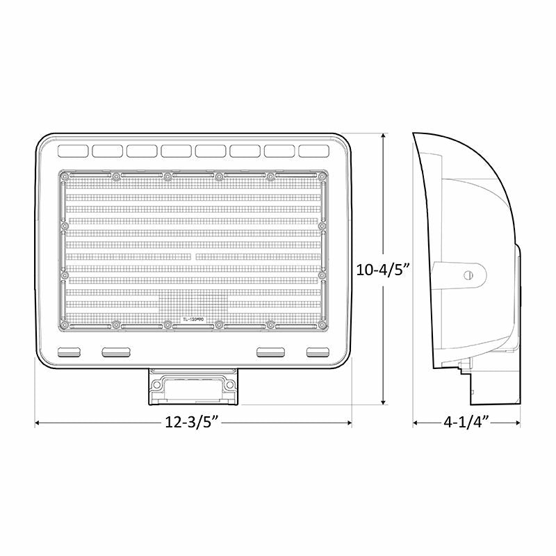 Westgate 80W, 5700K, LF4PRO-50-150W-MCTP, Power & CCT Architectural Round-Back Flood Light - Dark Bronze