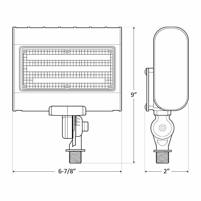 Westgate 20W, 4000K, LFX-SM-10-30W-40K-KN-20W-40K, Power Adjustable Small Flood Light With Knuckle - Dark Bronze