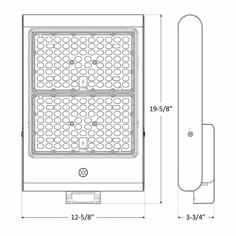 Westgate 150W, 5000K, LFX-XL-150-300W-50K, LED Power Adjustable Flood Light Series with Bracket - Dark Bronze