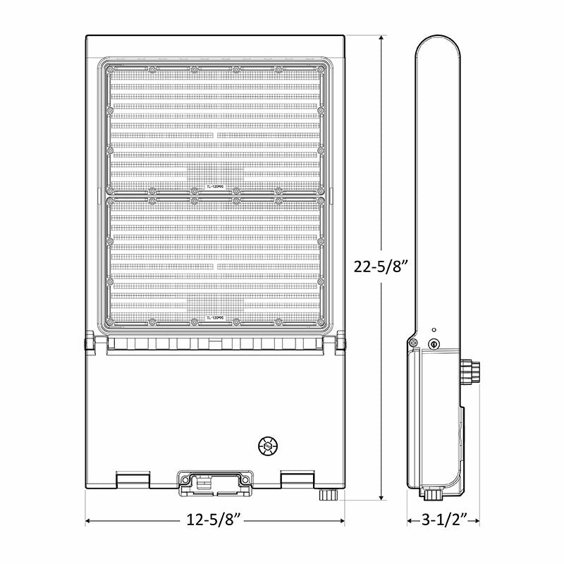 Westgate 300W, 5700K, LFXPRO-XL-150-300W-MCTP-BK, Power & CCT Adjustable Flood/ Area Light - Black