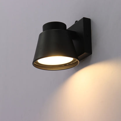 Westgate LRS-MC-MCT5-P-BK 5" Height Mini-Cone Outdoor Wall Sconce with Photocell - Black