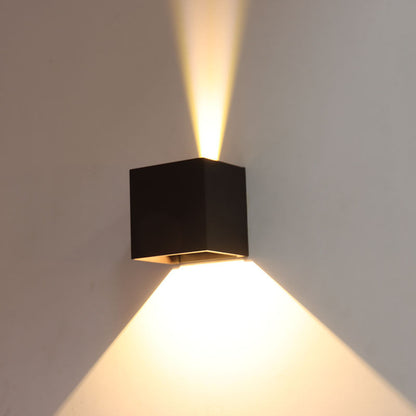 Westgate LRS-Q-MCT5-SERIES 15W Wall Cube with Adj Beam Angle Up/Down Light - Bronze