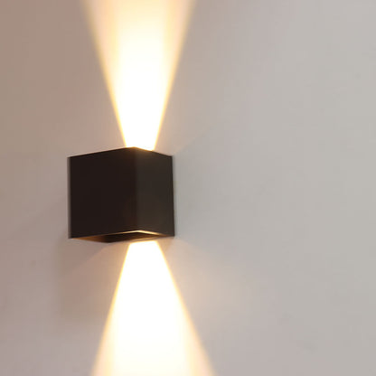 Westgate LRS-Q-MCT5-SERIES 15W Wall Cube with Adj Beam Angle Up/Down Light - Bronze