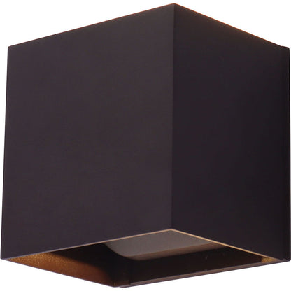 Westgate LRS-Q-MCT5-SERIES 15W Wall Cube with Adj Beam Angle Up/Down Light - Bronze