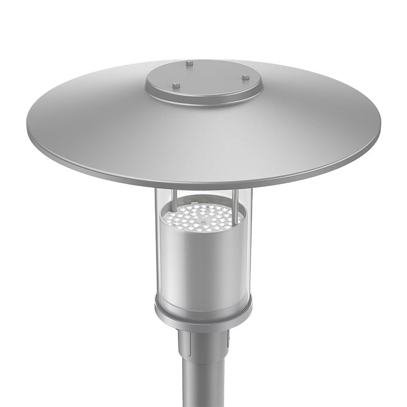 Westgate GPH-12-40W-MCTP-GY Modern Top-Hat Post-Top Area Light with Indirect Light Source - Silver Gray