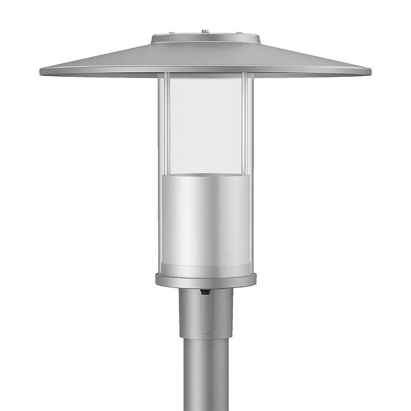 Westgate GPH-12-40W-MCTP-GY Modern Top-Hat Post-Top Area Light with Indirect Light Source - Silver Gray