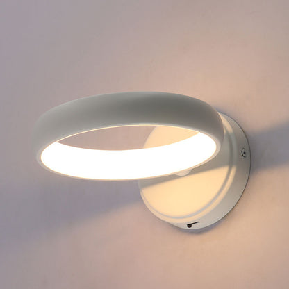 Westgate SCRH-WS-BK 8in Hollow Circle Wall Sconce10w 500lm Dim - Black