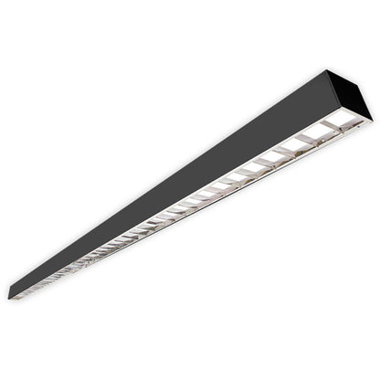Westgate SCX-8FT-80W-MCT4-D-LUV-BK 8' LED 2-3/4" Black Superior Architectural Seamless Linear Light with Louver Lens - Black
