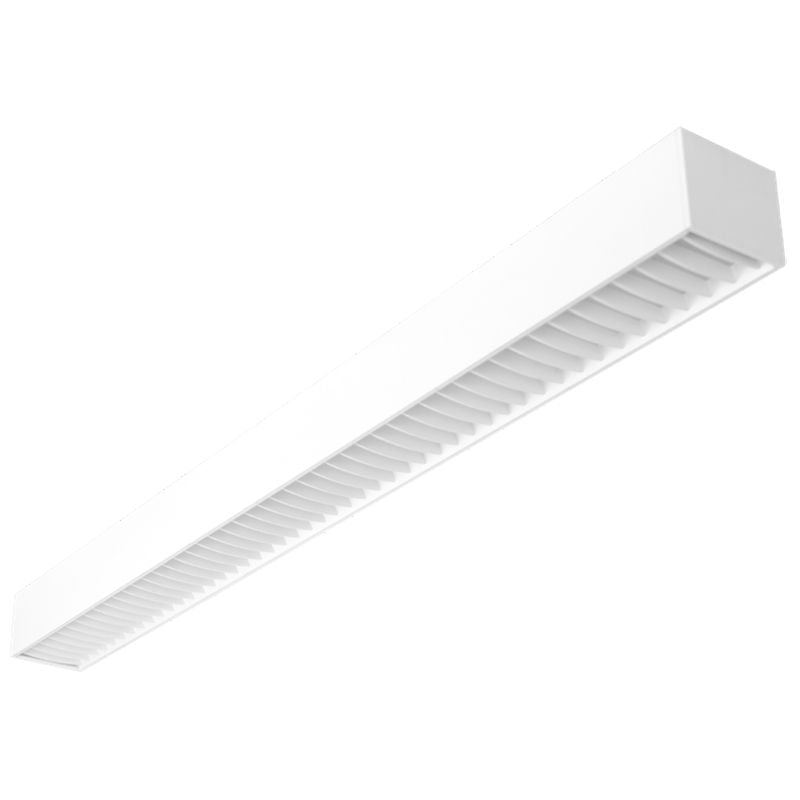 Westgate 40W, 3500K, SCX4-4FT-40W-MCT4-D-LUV-WH-40W-35K, LED 4" Superior Architectural Seamless Linear Light with Louver Lens - Matte White