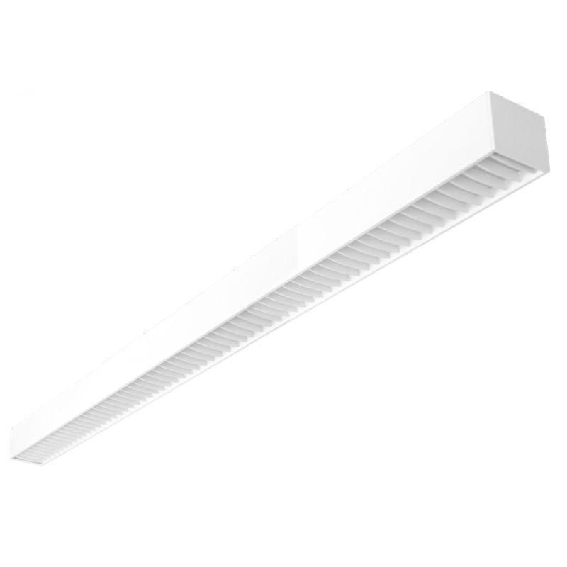 Westgate 80W, 3000K, SCX4-8FT-80W-MCT4-D-LUV-WH-80W-30K, LED 4" Superior Architectural Seamless Linear Light with Louver Lens - Matte White