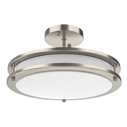 Westgate FDLS-14-MCT5 14" Slim Double-Ring Flush Mount Light - Brushed Nickel